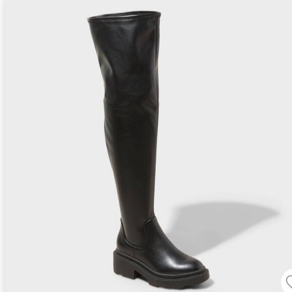 wild fable Shoes - Wild Fable Everest Over the Knee Black Stretch Boots NWT Size 7.5
